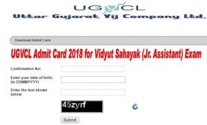 UGVCL Admit Card