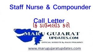GPSSB Staff Nurse & Compounder Call Letter