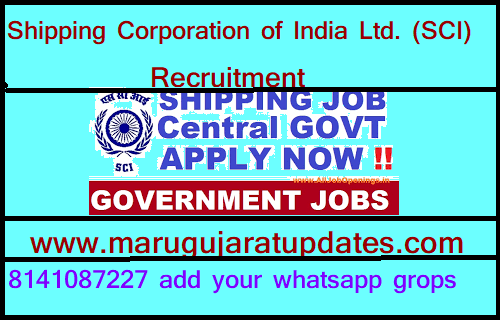 Shipping Corporation of India Ltd. (SCI) Recruitment