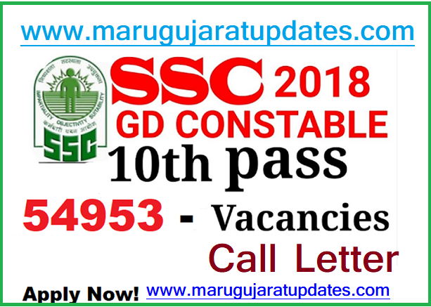 Staff Selection Commission (SSC) 54953 Constable (GD), Rifleman (GD) Posts Call Letter