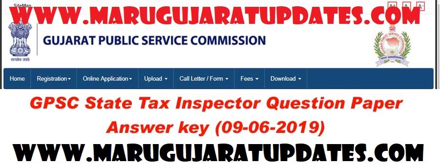 GPSC State Tax Inspector Answer key 2019 | Download Question Paper