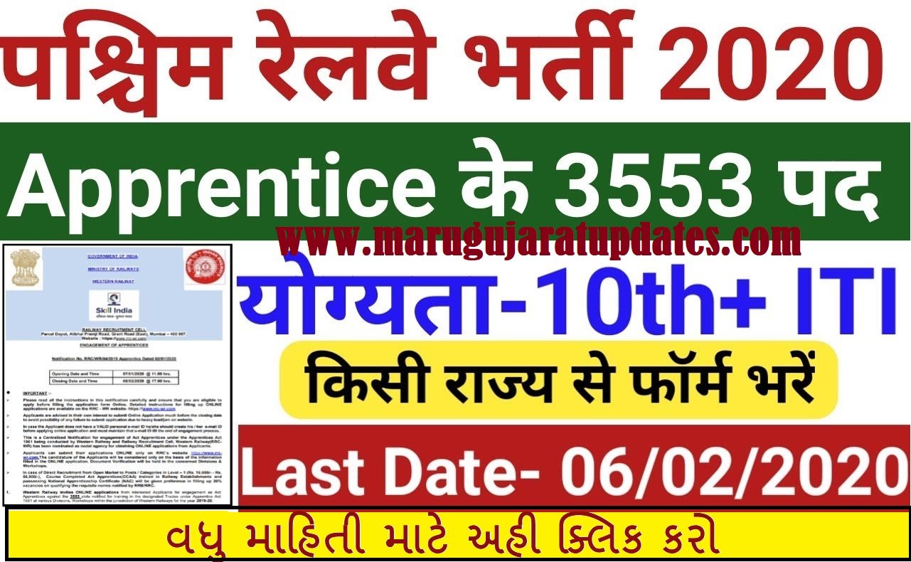 RRC Western Railway Recruitment